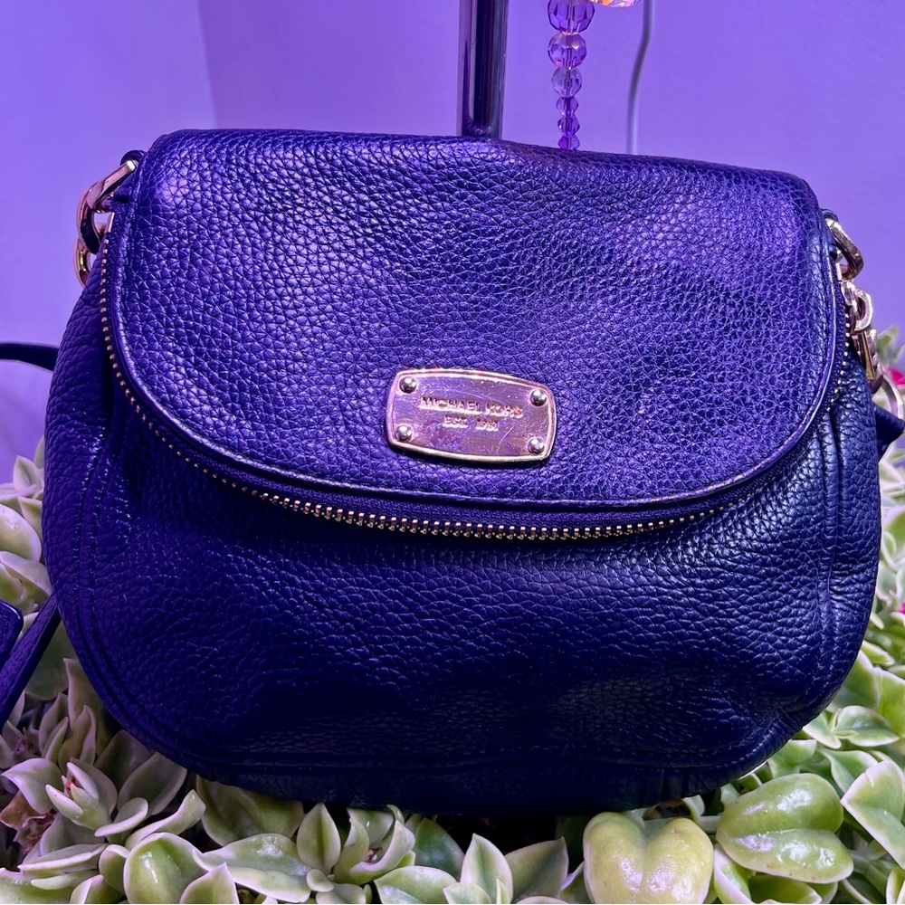 Michael Kors Black Leather Crossbody Bag